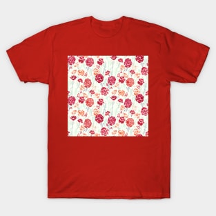 Red Watercolor Carnation T-Shirt